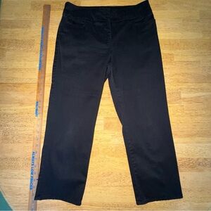 Tribal Women's Black Stretch Extensible Ankle Jeans size‎ 8 cotton spandex